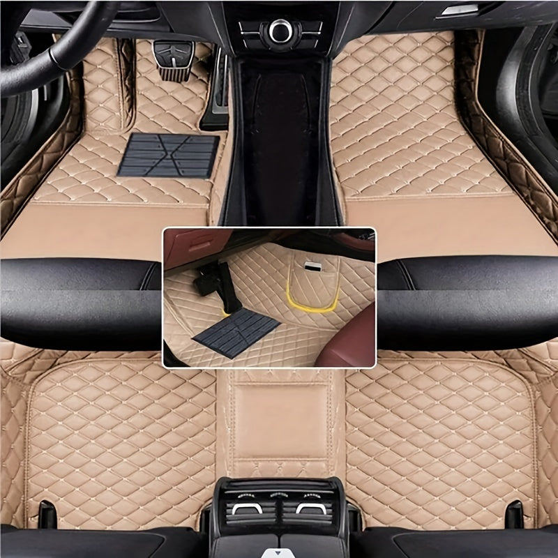 Universal 3D PU Leather Car Floor Mats for Silverado Interior Accessories
