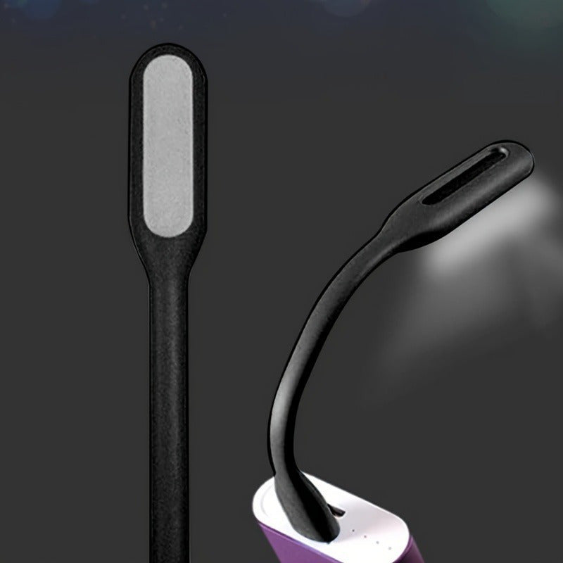 4pcs USB Fan and LED Light Combo Black White Adjustable Head Portable Desk Fan for Office Study Outdoor