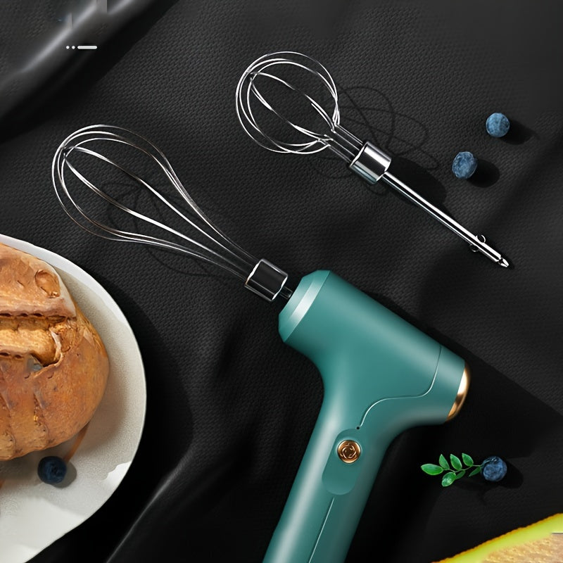 Stainless Steel Rechargeable Electric Whisk for Eggs and Milk Kitchen Tool