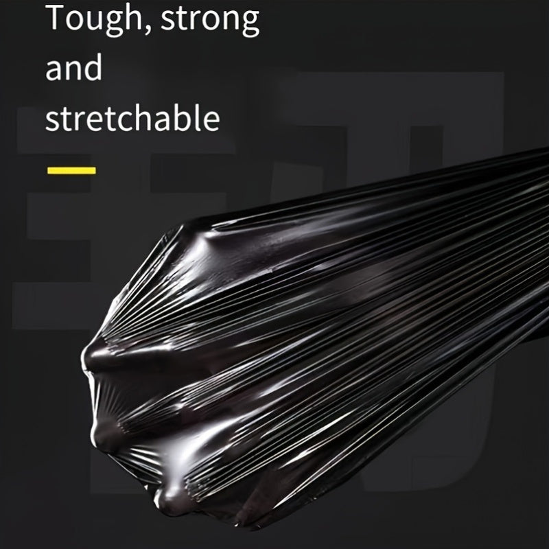 Heavy Duty Black Trash Bags with Drawstrings 100 Count Leak-Proof Opaque Liners for Yard Industrial Construction