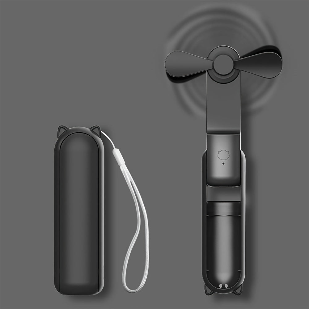 Foldable USB Rechargeable Handheld Fan for Girls Travel Outdoor Use