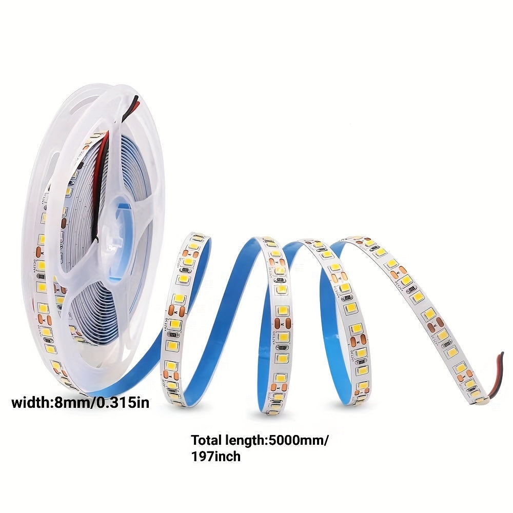 5m LED Strip Lights Warm White Daylight White for Bedroom Kitchen Cabinet Holiday Decor