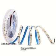 5m LED Strip Lights Warm White Daylight White for Bedroom Kitchen Cabinet Holiday Decor