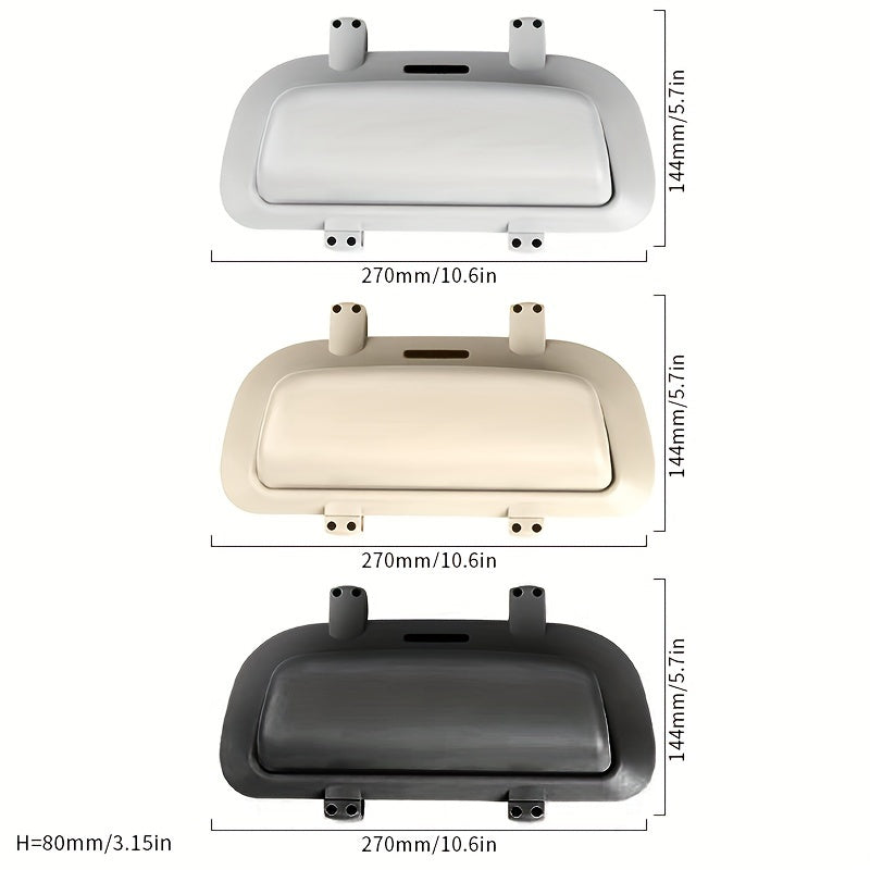 Universal avtomobil quyosh nuri visorining quyoshdan saqlovchi shisha qutisi saqlash va klip bilan