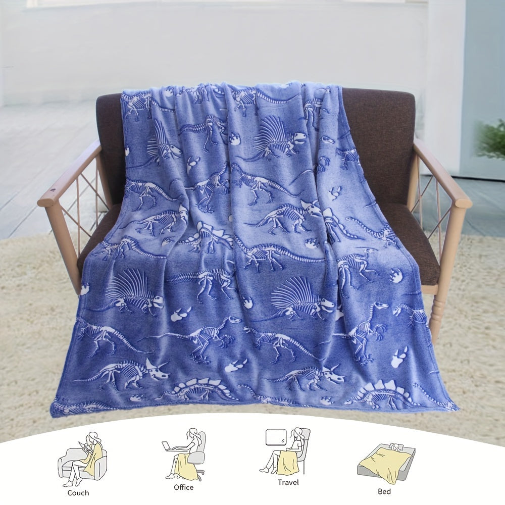 Dinozavr sevuvchilar uchun ko‘k nur sochadigan polyester yostiqcha