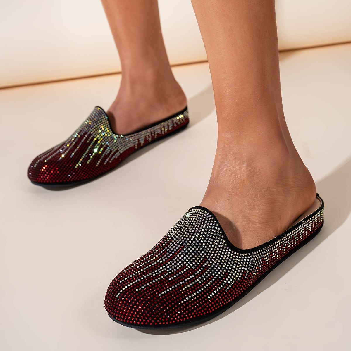 Women's Flat Shoes Diamond Tassel Leather Elegant Comfortable Sole