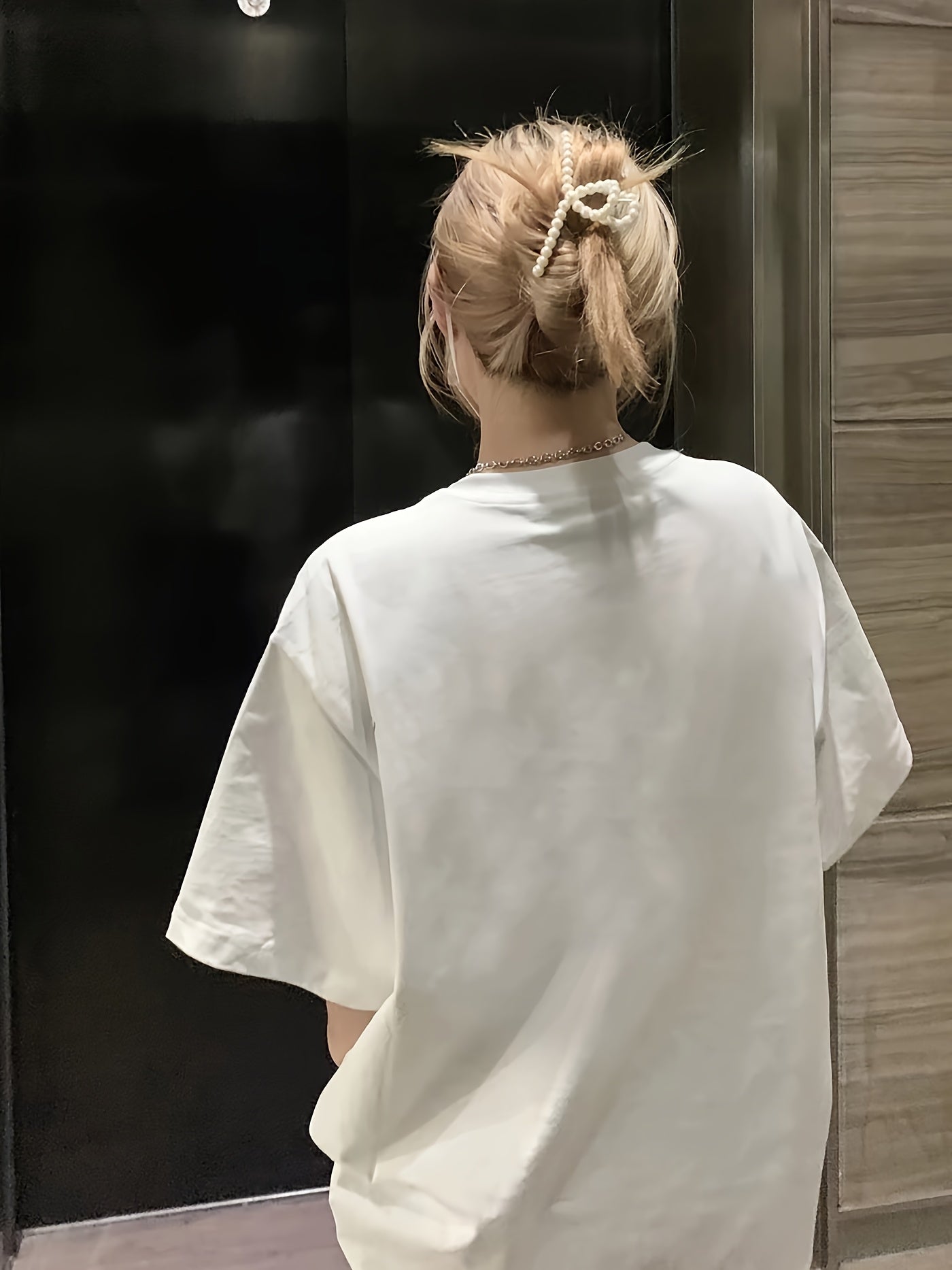 Women's Oversized Graphic T-Shirt Retro Letter Print Casual Short Sleeve Top