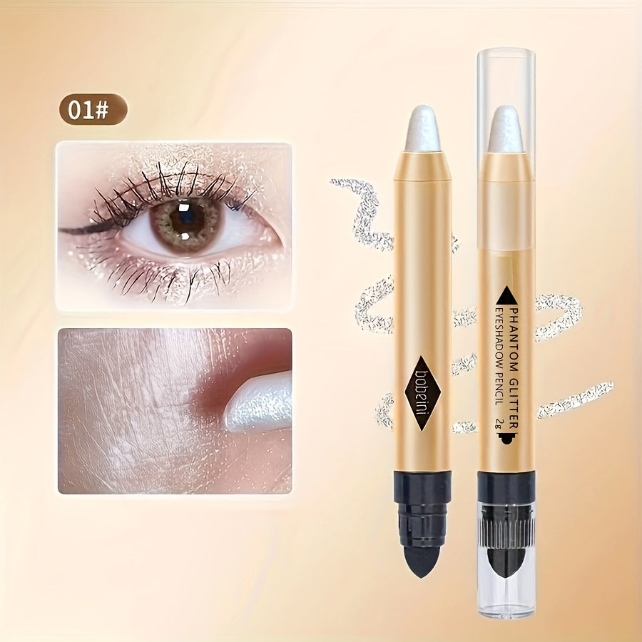 Women Shimmer Glitter Contouring Eyeshadow Pencil Double-Ended Brightening Makeup