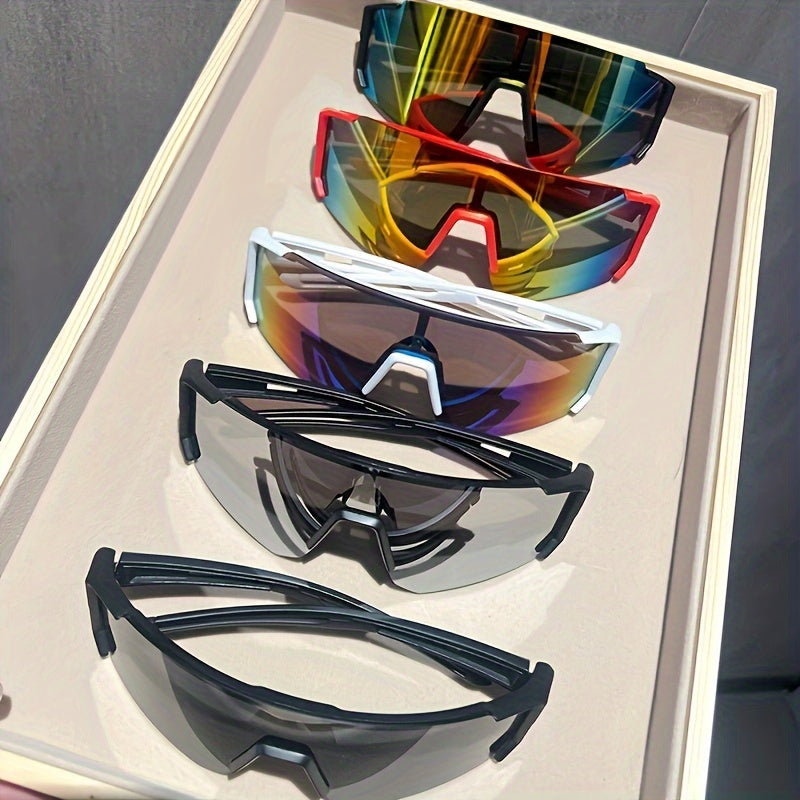 Women's Sports Cycling Sunglasses Large Frame Ink Coating Metal Hinge