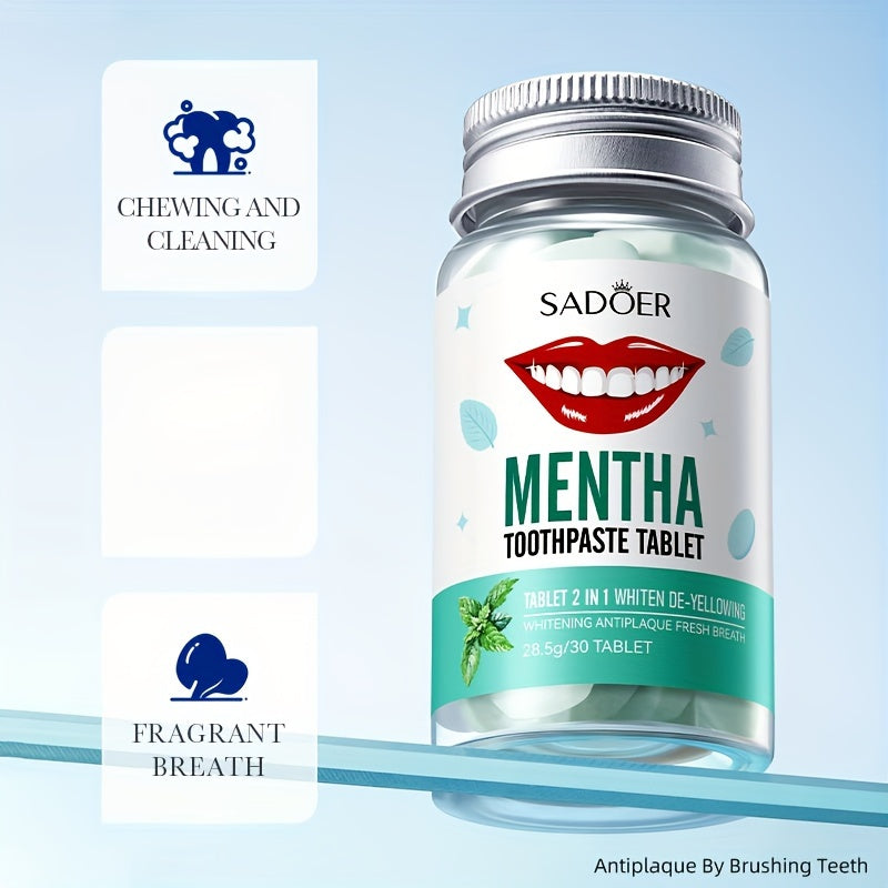Chewing Mint Toothpaste Tablets Solid Toothpaste Granules Travel Fresh Breath Whitening