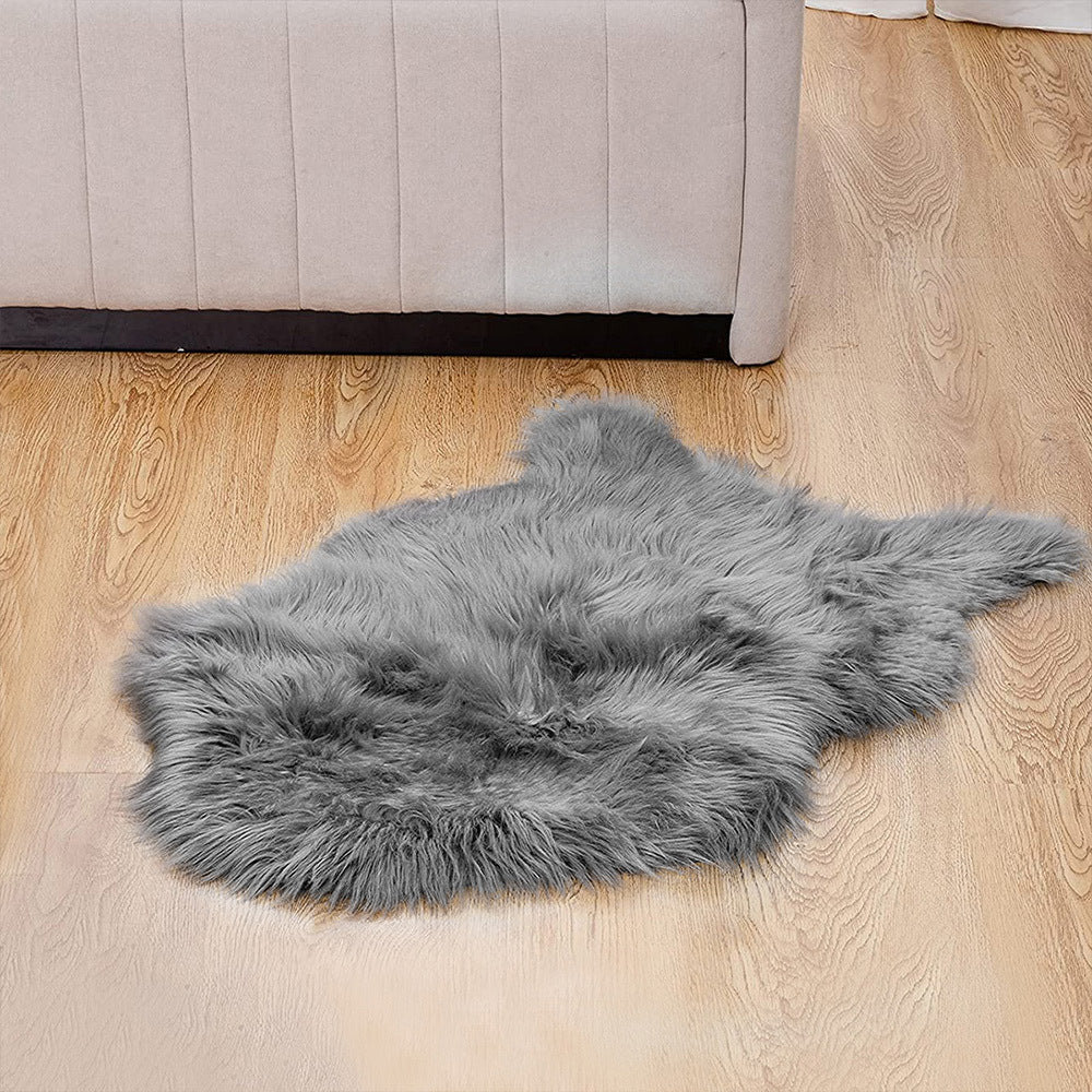 Alfombra de pelo sintético suave y acogedora con estampado de animales para sala de estar, dormitorio y sofá