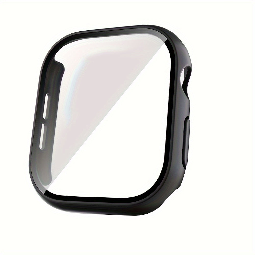 Tempered Glass Screen Protector Case for iWatch Series 4 5 6 7 8 9 10 SE 40mm 44mm 45mm 46mm Hard PC Bumper Scratch Resistant
