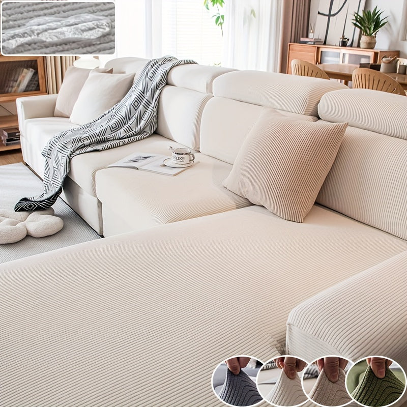 Эластичный чехол на диван, всесезонный, моющийся, прочный, противоскользящий, для кресла до 4-х мест, современный домашний офис