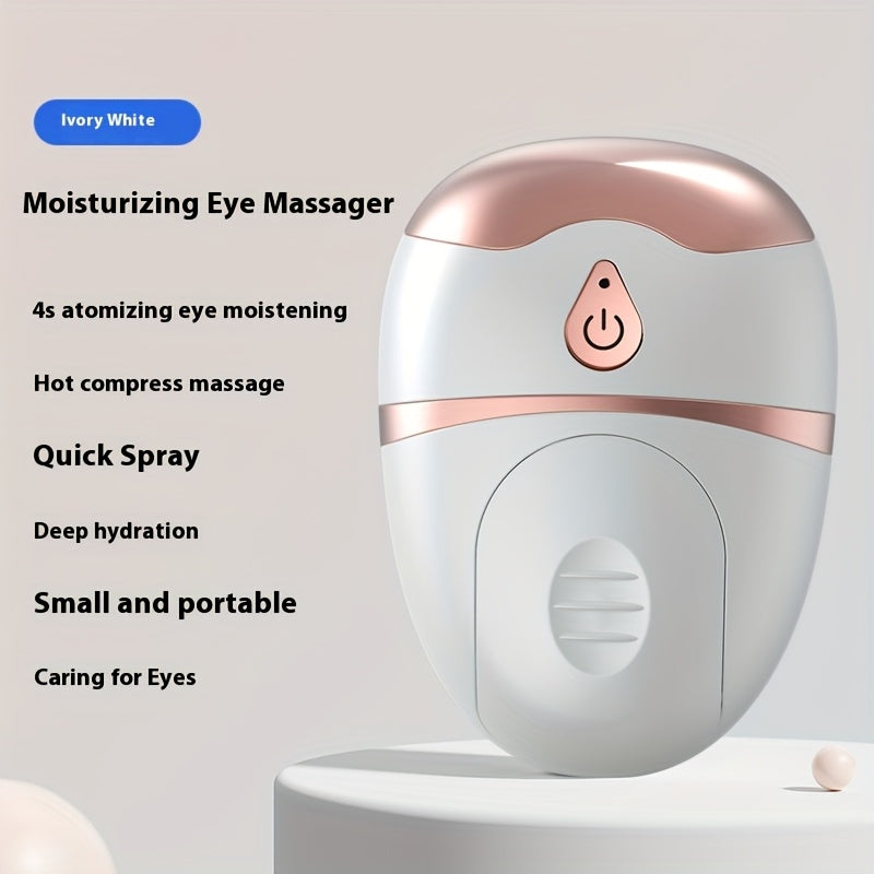 Portable Eye Massager with Heat and Moisturizer Rechargeable Facial Tool for Puffiness and Dark Circles