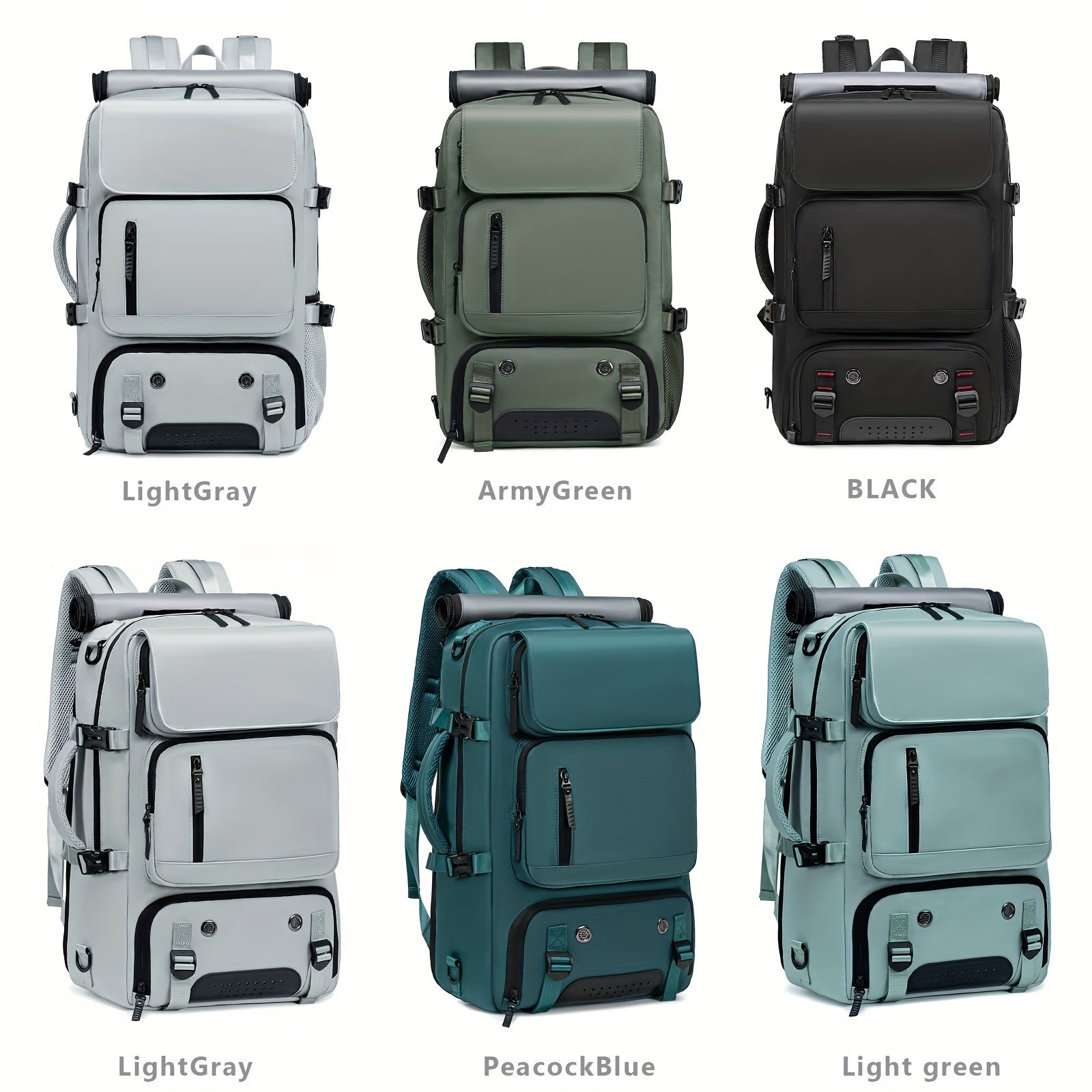 3-in-1 Nylon Laptop Backpack for Travel and Business Large Capacity