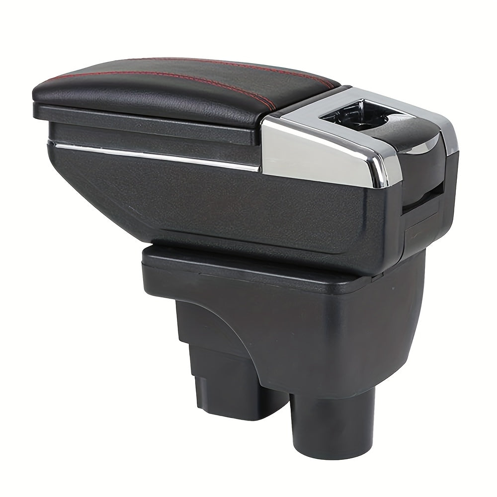 Car Interior Center Console Armrest Box With Cup Holder And Removable Tray