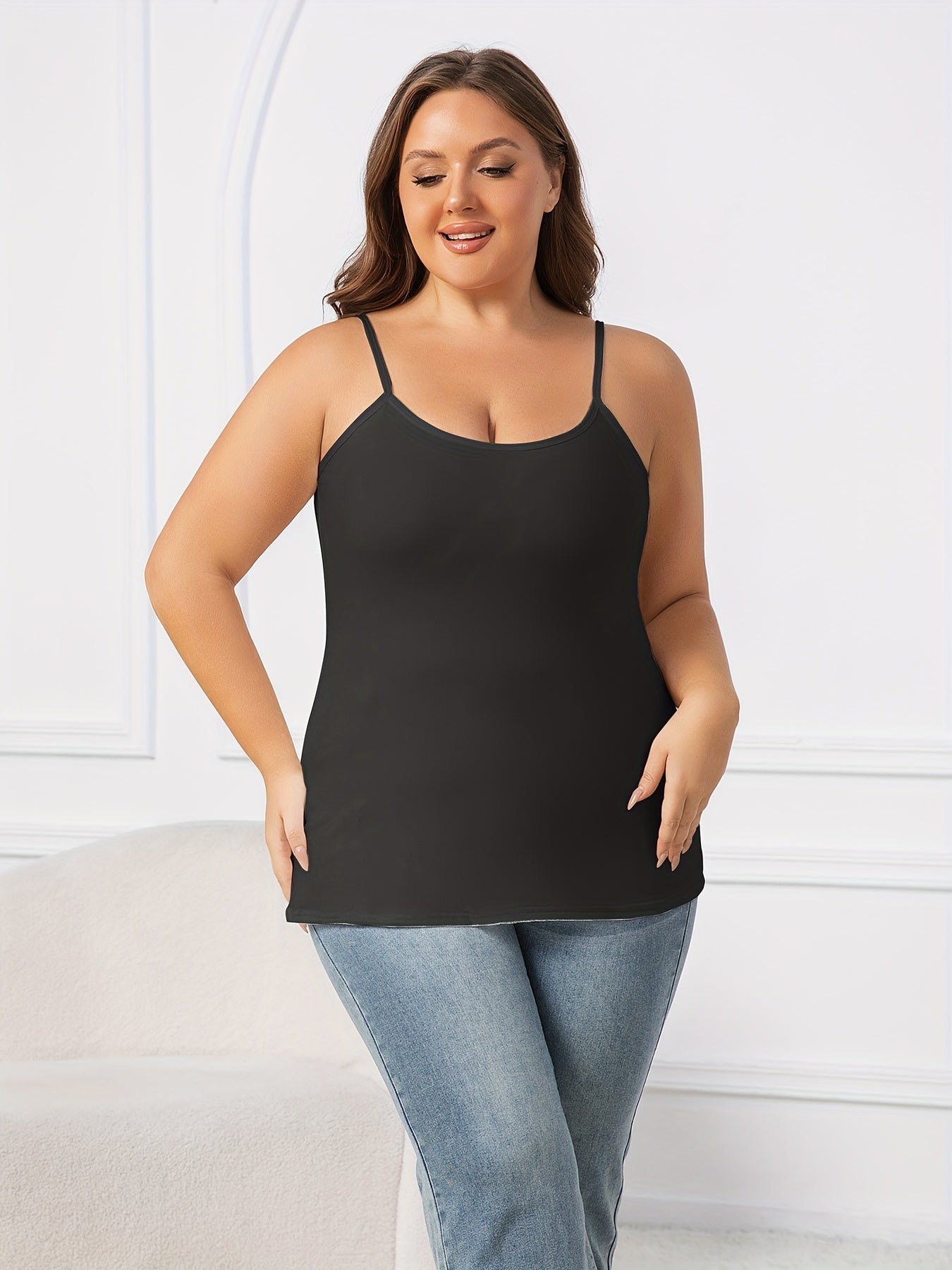 Women’s Adjustable Strapless Tank Tops Pack of 3 Black White Navy