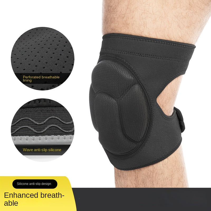 2 Pcs Men's Compression Sports Knee Pads for Skiing Motorcycle Riding