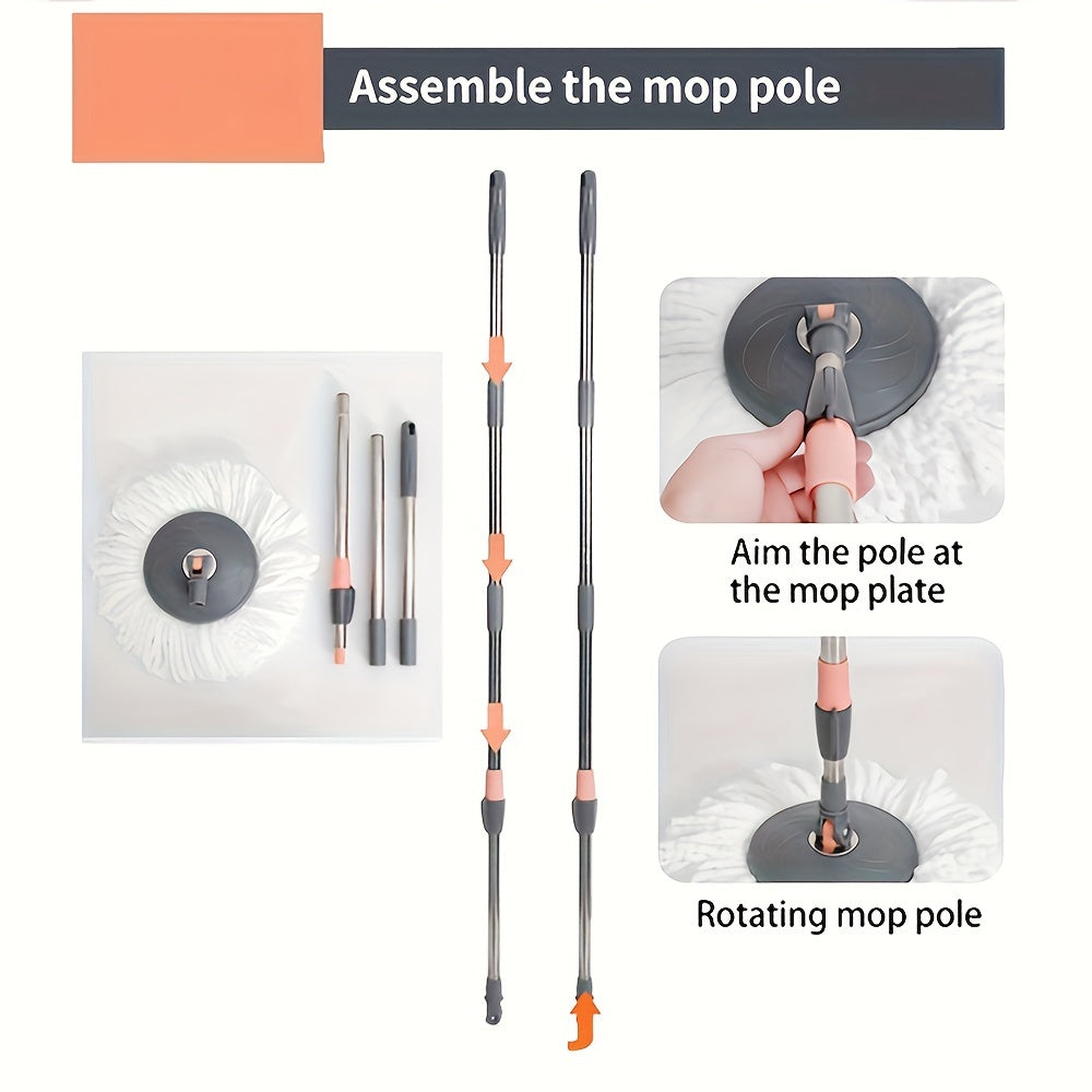Sistema de mopa y cubeta con pads de microfibra para suelos de madera dura y baldosas