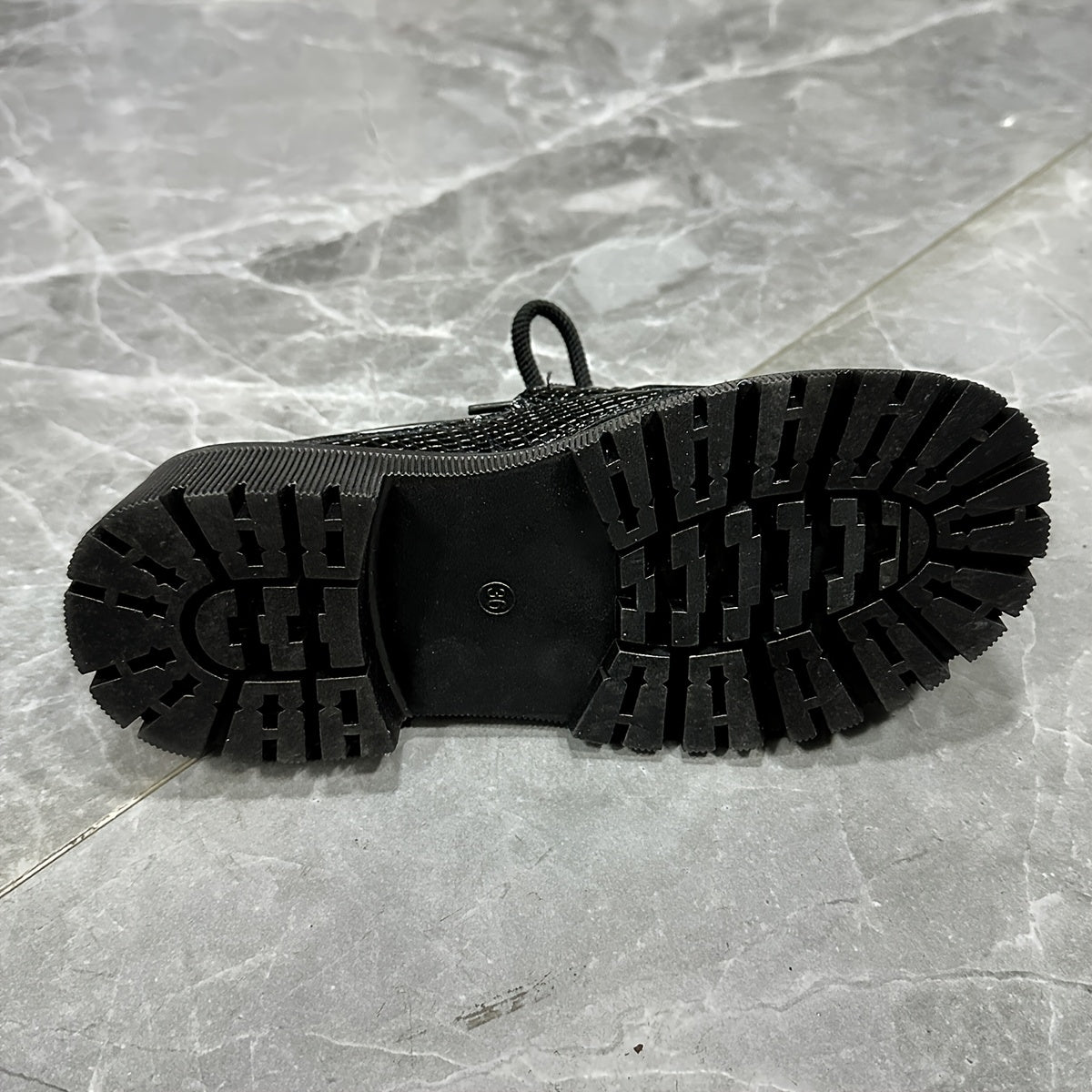 Women's Faux Leather Slip-On Loafers with Anti-Shock EVA Sole Black White