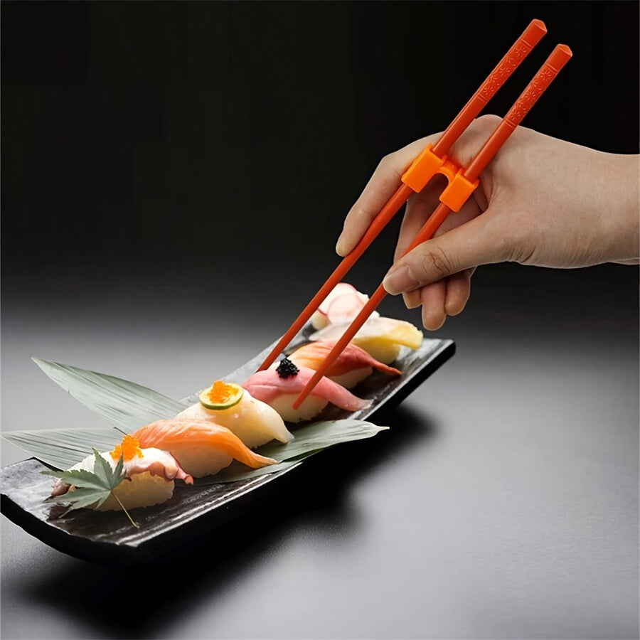 Set of 4 Plastic Chopstick Grip Aids for Adults Beginners with Interchangeable Connectors