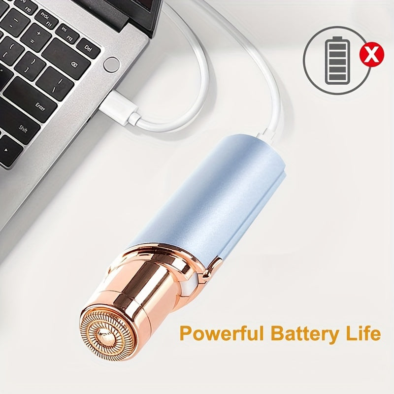 Women Painless Facial Hair Remover USB Rechargeable Eyebrow Razor