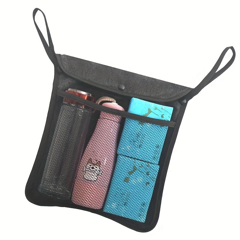 Bolsa organizadora para cochecito con bolsa de almacenamiento de malla de doble capa