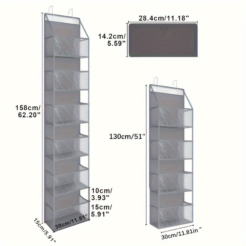 Organizador sobre la puerta con bolsillos transparentes para armario, baño, dormitorio