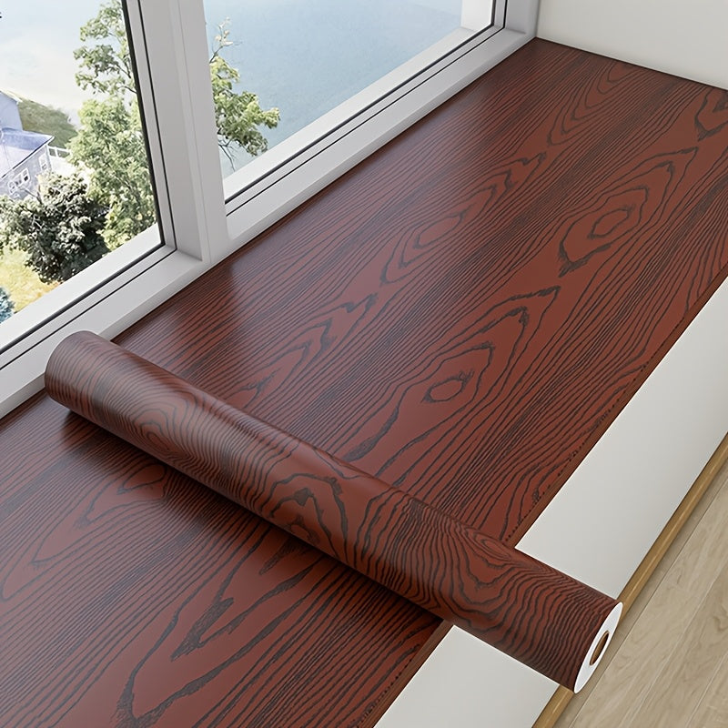 Waterproof Self-Adhesive Contact Paper with Realistic Wood Grain for Furniture Cabinets and Windowsills