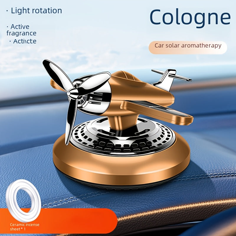 Solar-Powered Car Air Freshener Aromatherapy Helicopter Odor Remover Decoration Eid Al-Adha