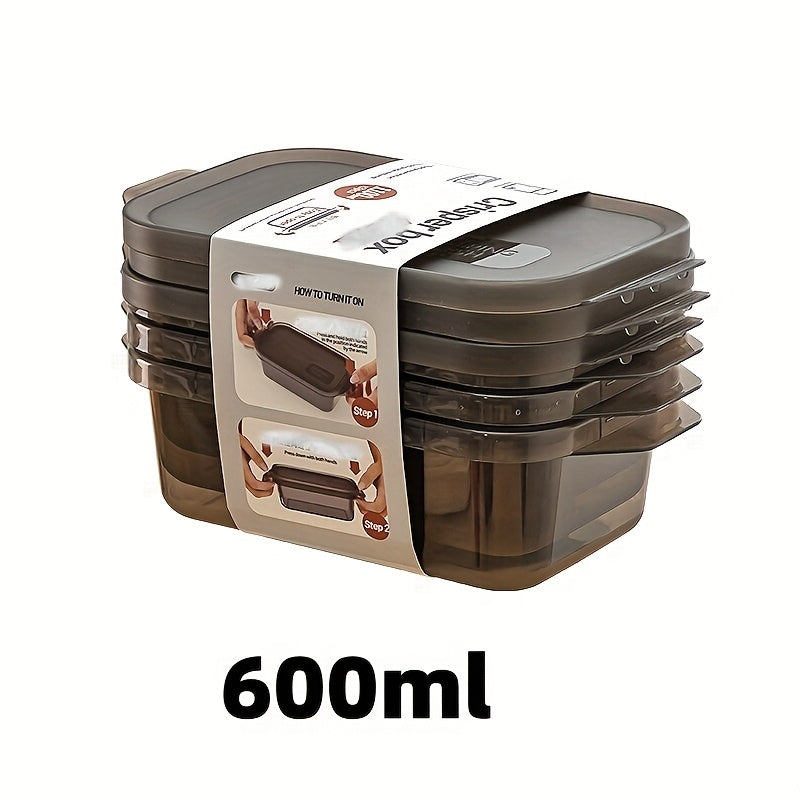 Microwave Safe Plastic Food Storage Containers Set of 3 Square Clip-On Lids