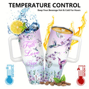 Foloda 1 dona Hummingbird Katta Hajmli Tumbler: Qo'ltiq va qopqoq bilan vakuum izolyatsiyalangan sayohat qahva stakani, bayramlar va maxsus tadbirlar uchun ideal - zanglamas po'latdan tayyorlangan, faqat qo'lda yuvish.