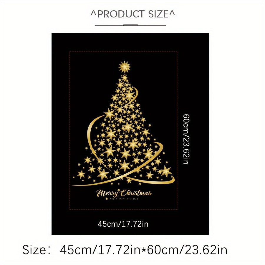 Christmas Window Clings 8mil PVC Static Decals for Festive Home Office Decoration