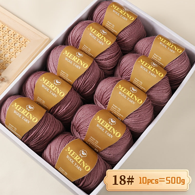 500g Multicolor Wool Yarn and 212g Camel Hair Yarn for Knitting Sweaters Scarves Hats