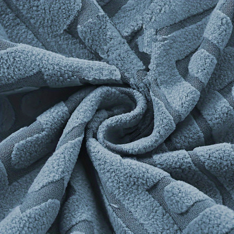 Round Stool Cover Beige Geometric Pattern Elastic Dustproof Machine Washable Polyester Blend