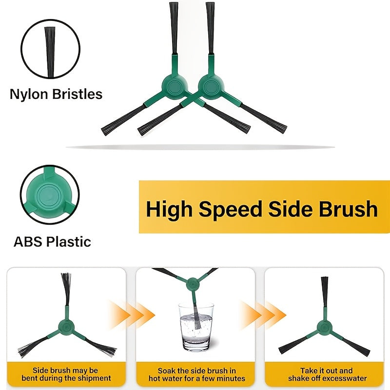 16-Piece Replacement Parts Set for Robot Vacuum Cleaner Includes Brushes Filters and Side Brushes