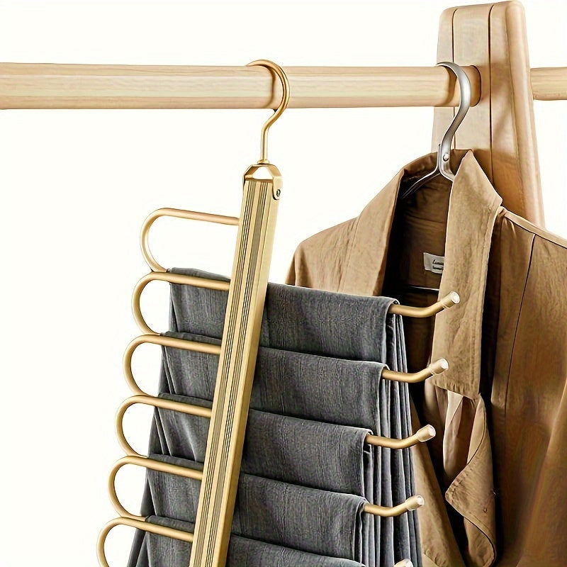 Metal Over-the-Door Hook Rack with Multiple Hooks for Coats Towels and Bags