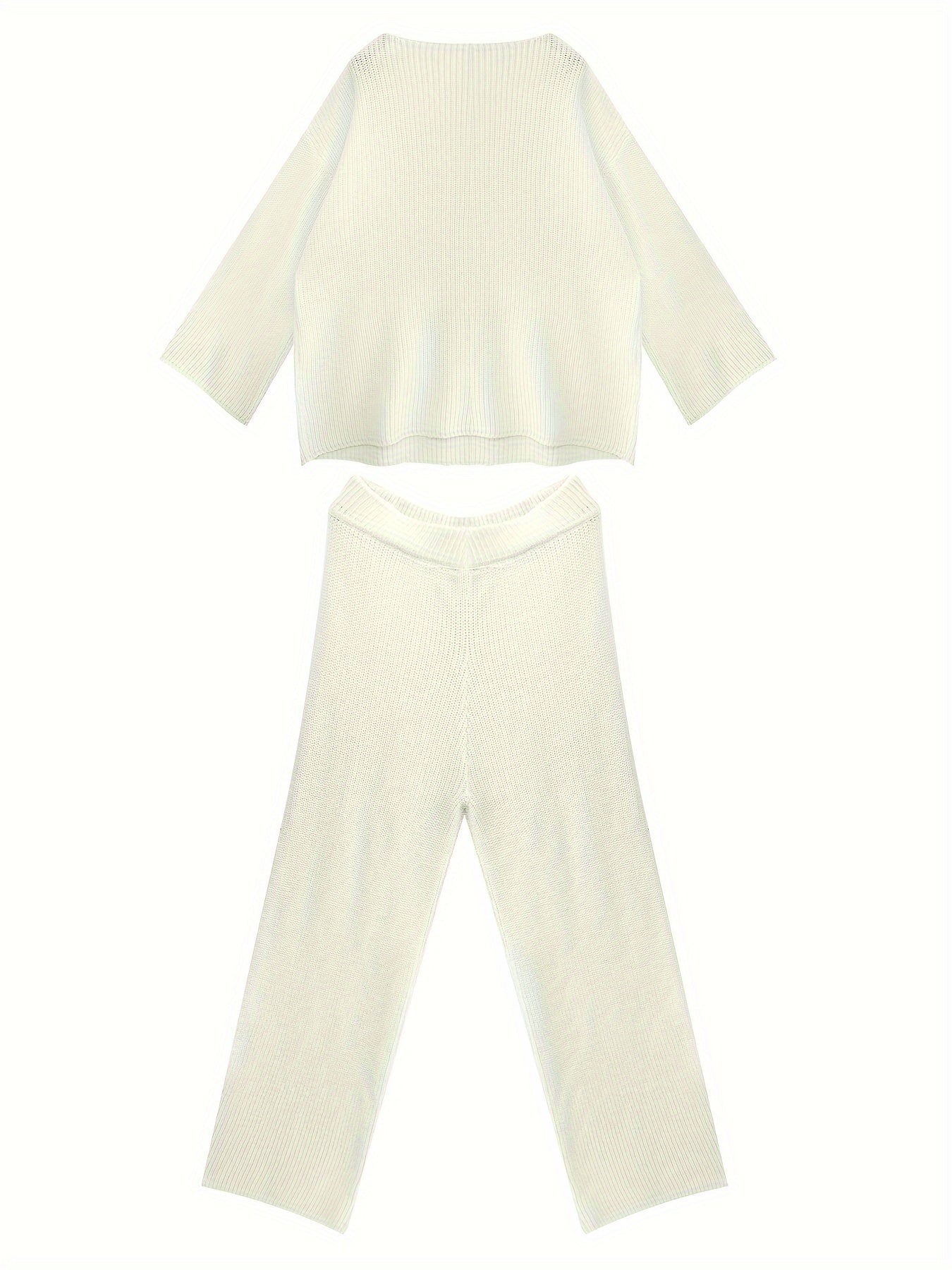 Girls Knit Sweater Set with Long Sleeves and Cozy Fabric