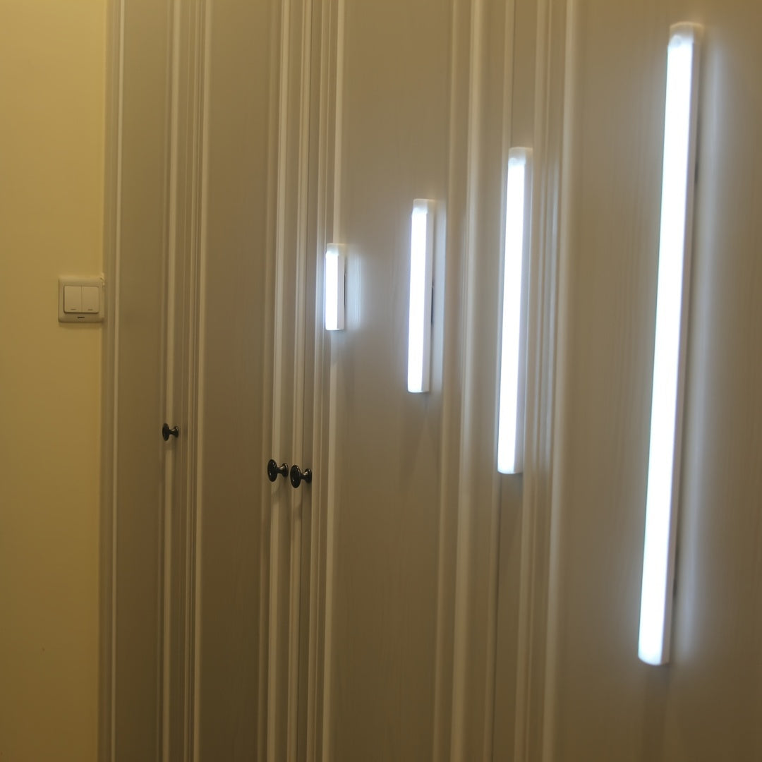 USB Rechargeable LED Motion Sensor Light Magnetic Adjustable for Wardrobes Cabinets