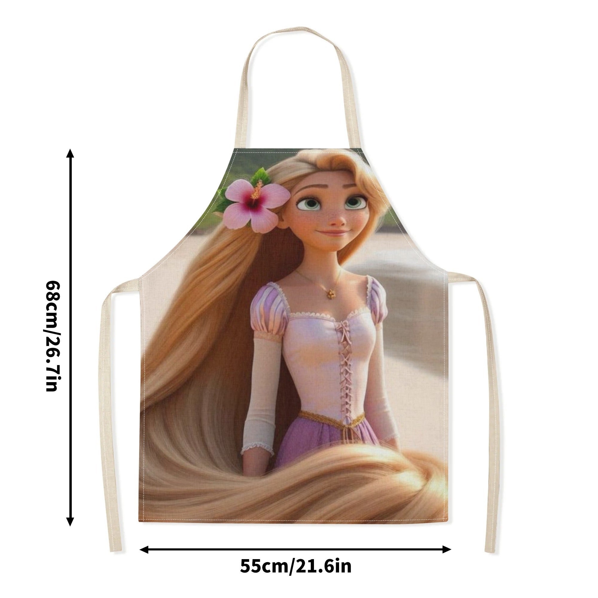 Waterproof Apron for Cooking and Baking, Floral Design, Durable Polyester