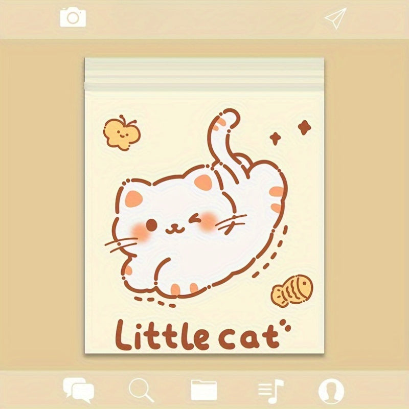 Set of 10 Mini Adhesive Trash Bags for Car Office Home with Cartoon Designs