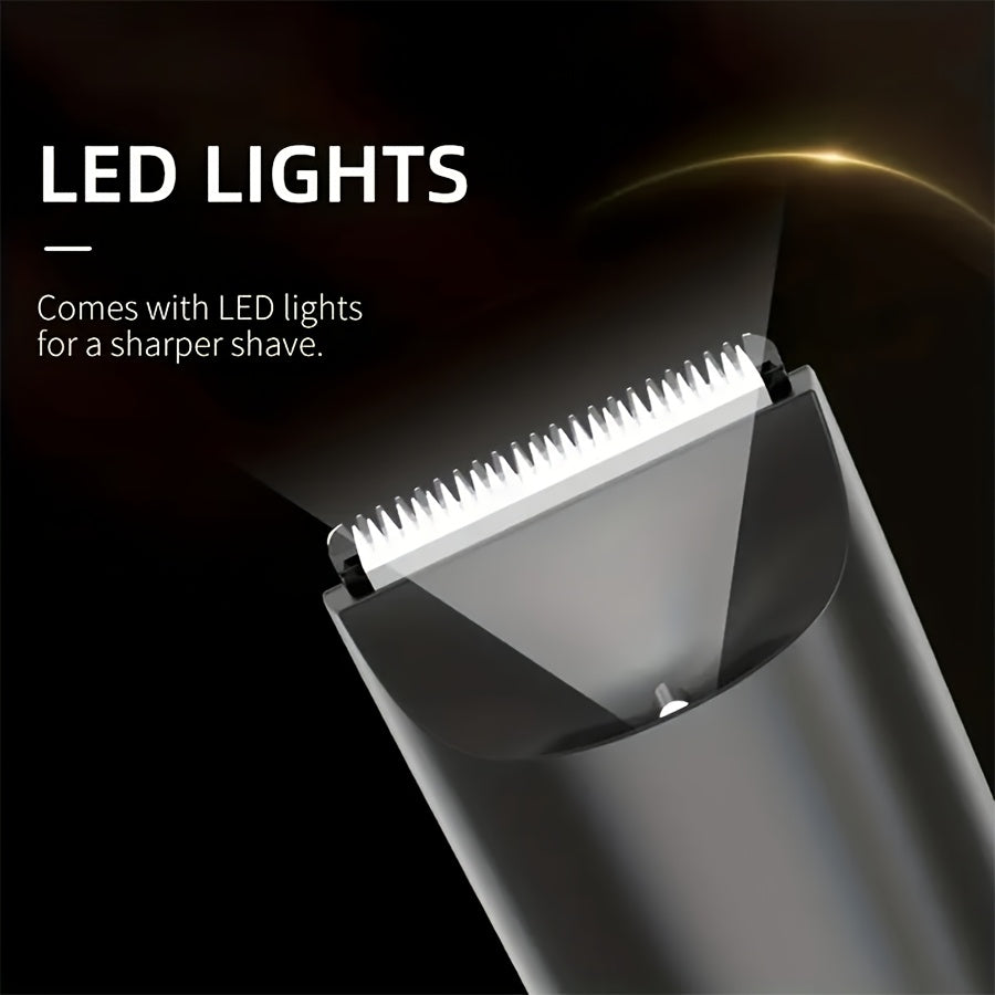 Мужской электробритва и триммер для тела, перезаряжаемый через USB, керамическое лезвие, полное тело ухода