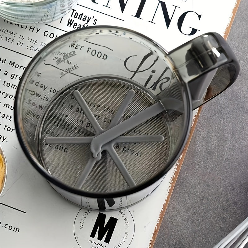 Semi-Automatic Flour Sifter 2-Cup Capacity Hand Press Kitchen Baking Tool