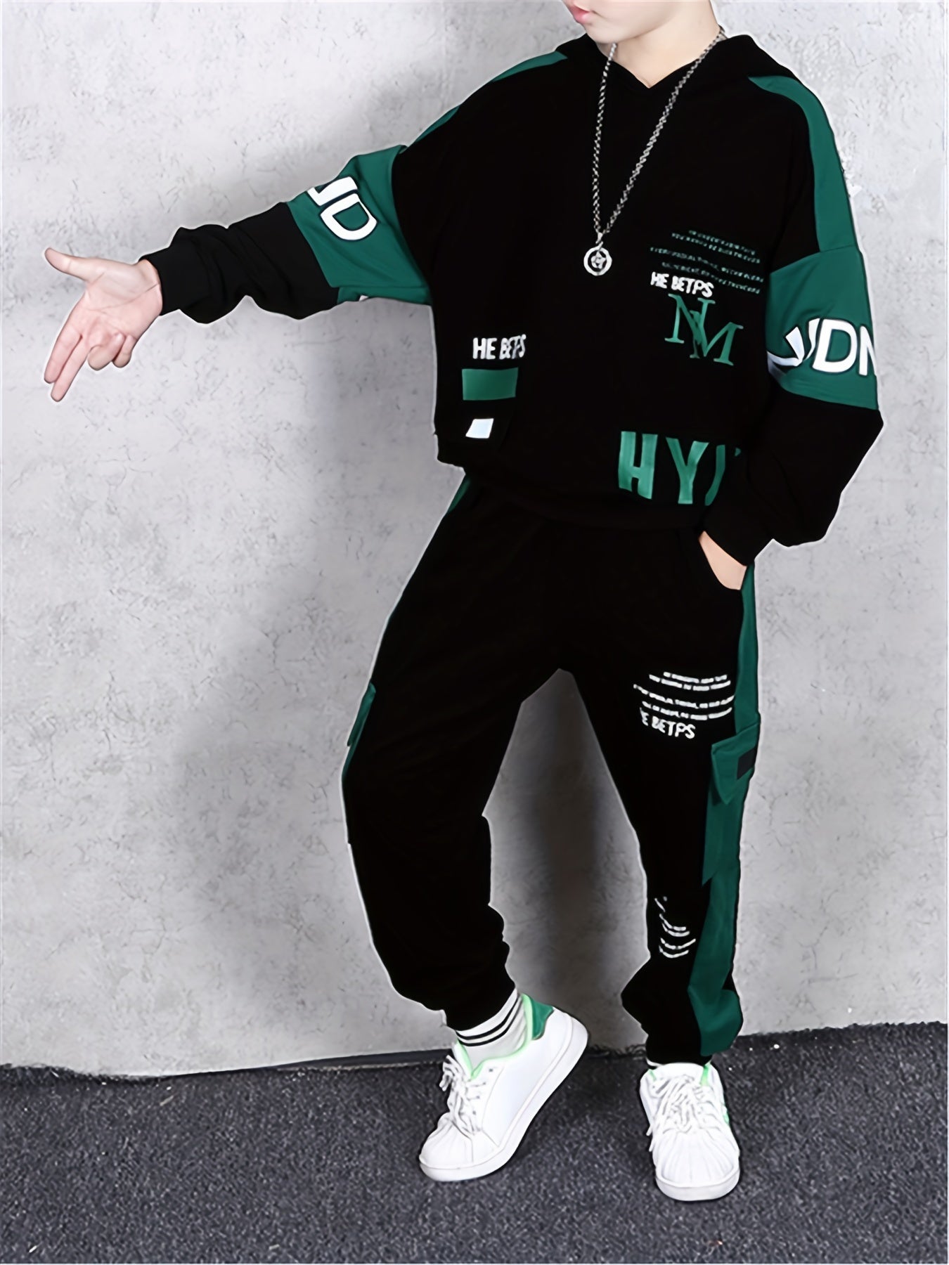 Kids Boys Autumn Hoodie Set 2024 Cotton Blend Streetwear Casual Sportswear