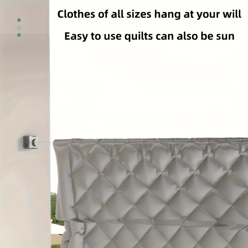 Heavy-Duty Stainless Steel Retractable Clothesline 5.1m Indoor Outdoor Laundry Line