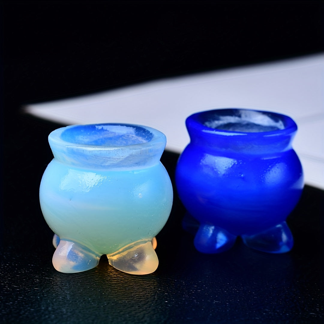 Animal Stone Carving Censer Pocket Gift Moonstone 3cm