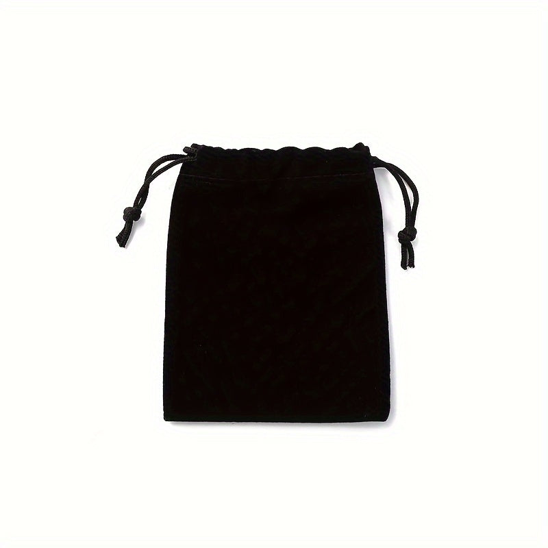 Набор из 50 черных бархатных мешочков для украшений с шнурком для подарков