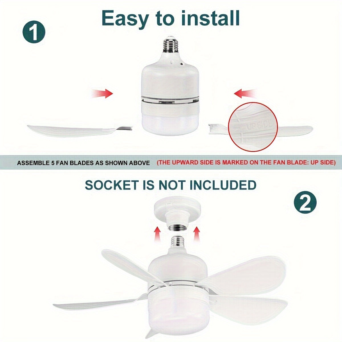 White Dual-Headbed Smart Ceiling Fan Light Two-Pack with Remote Control and Dimmer