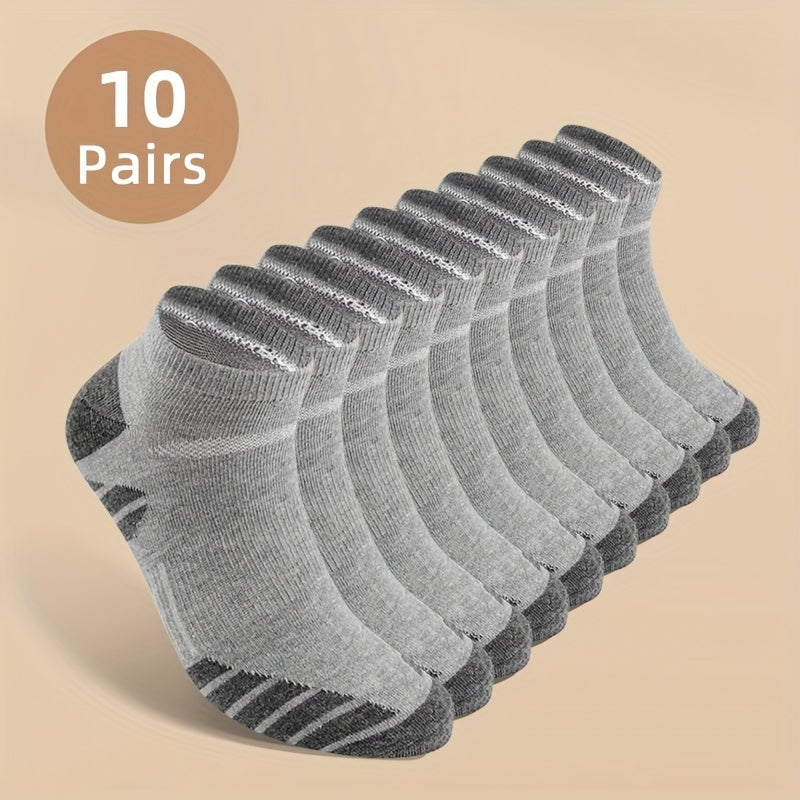 Men's Low-Cut Socks 10 or 20 Pairs Odor-Resistant Sweat-Absorbing Breathable