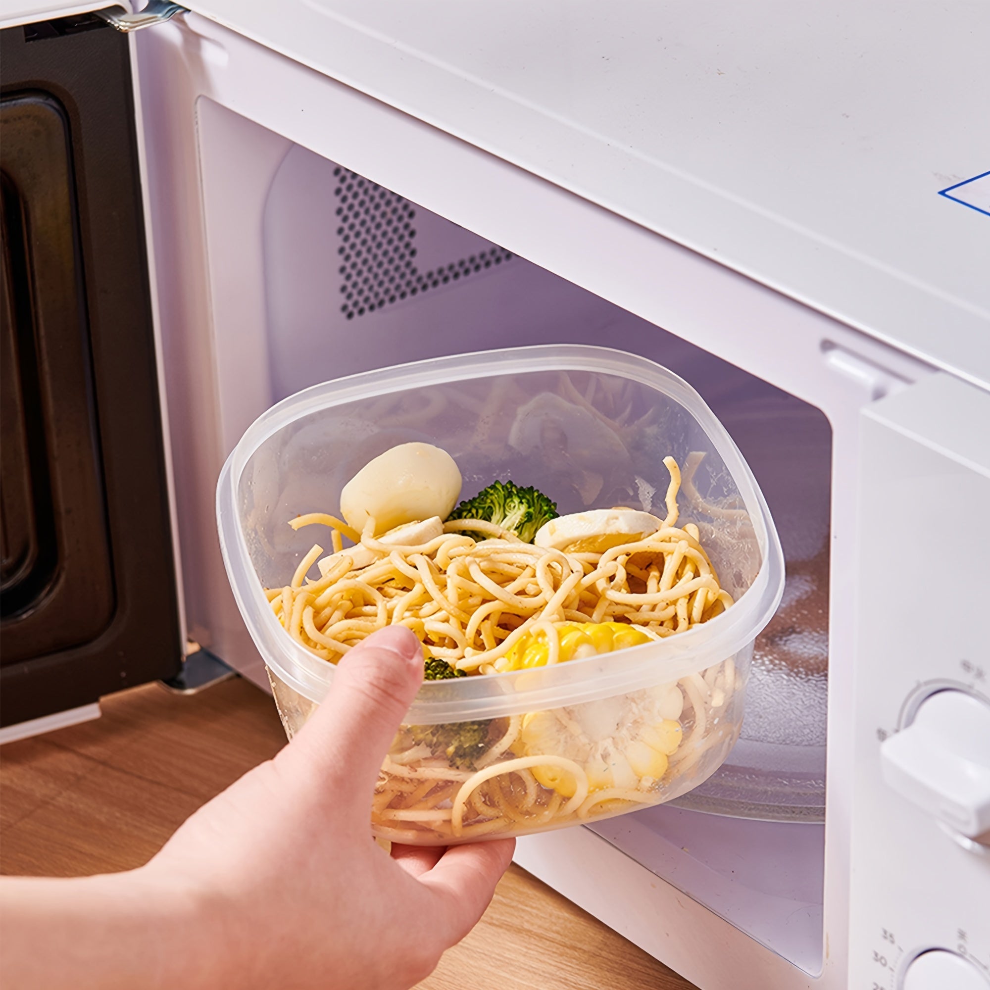 Set de recipientes para almacenamiento de alimentos frescos, tapas reutilizables, refrigerador y embalaje para almuerzo